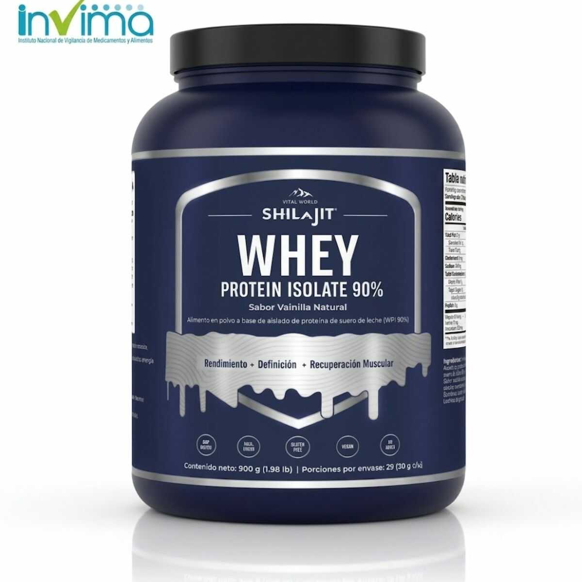 Shilajit Whey Protein Proteina Premium – Aislada 90% Vainilla